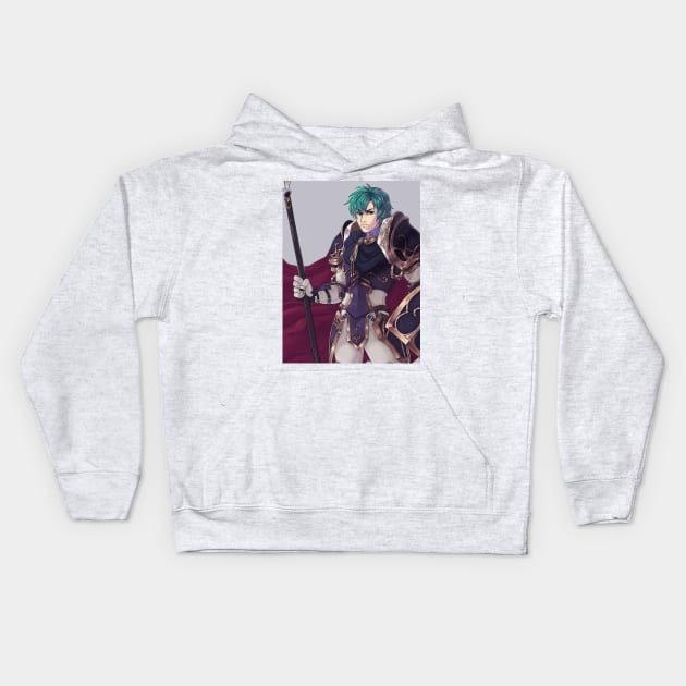 Ephraim from Fire Emblem Sacred Stones Kids Hoodie by IUBWORKS